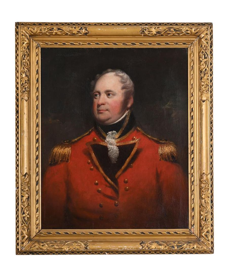 19th century Portrait of An army Officer Circle of Thomas Phillips