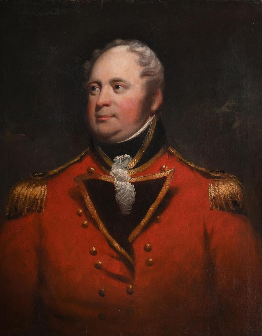 19th century Portrait of An army Officer Circle of Thomas Phillips