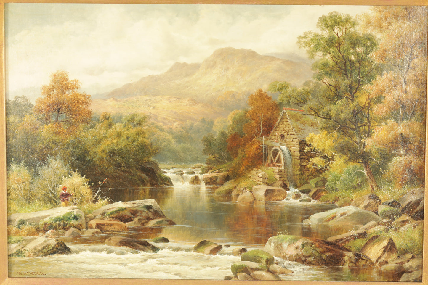 The Mill, Dolgellau wales William Henry Mander 19th century oil painting