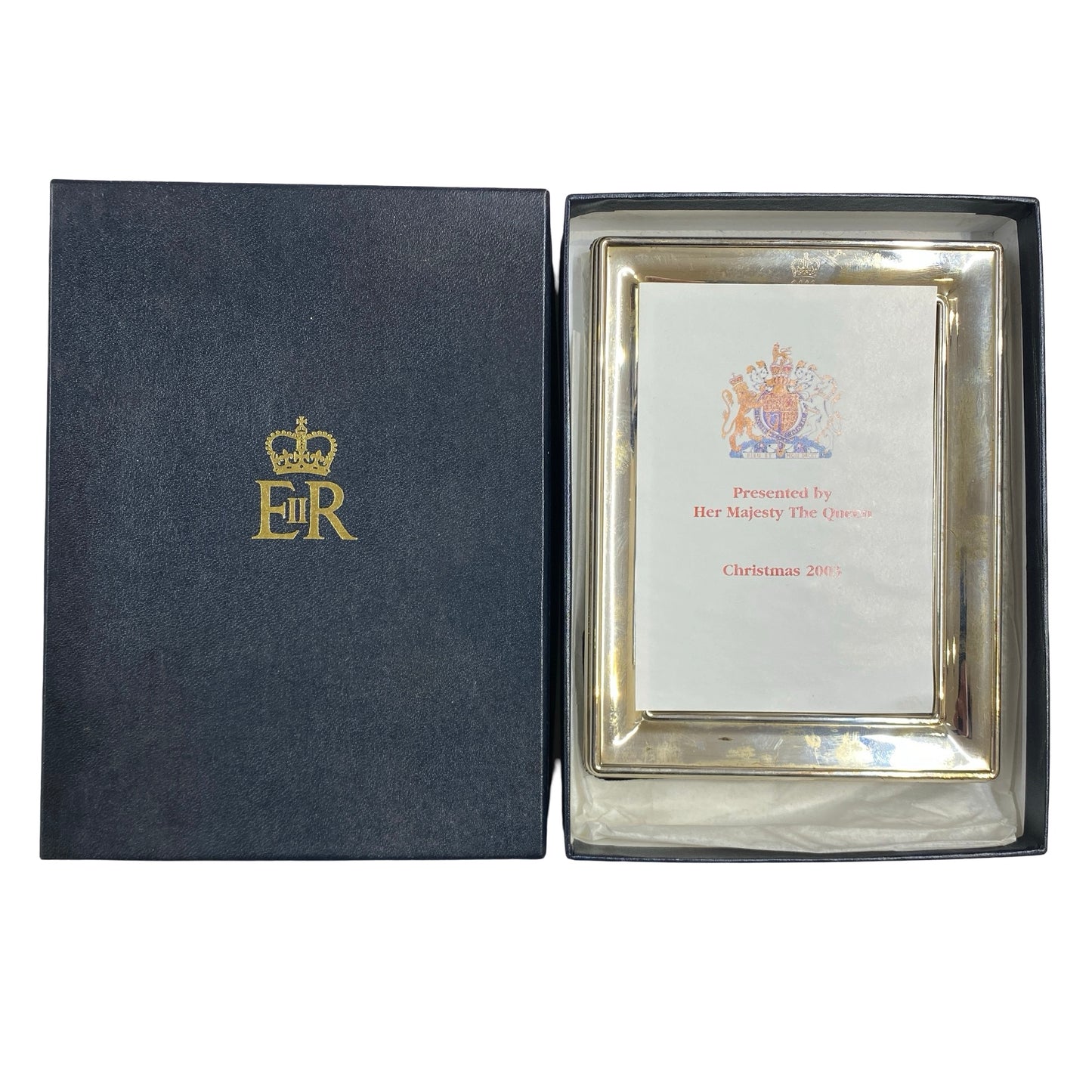 Silver Photo Frame Queen Elizabeth II Household Staff Christmas Present