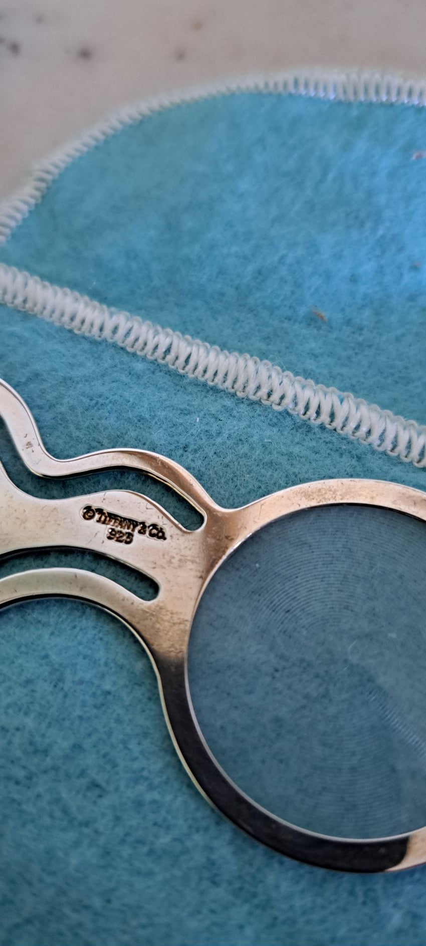 TIFFANY Sterling Silver Novelty Bookmark & Magnifier