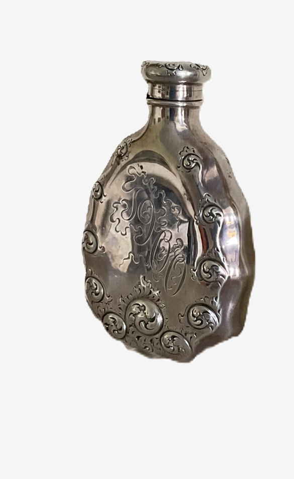 Tiffany & Co. a late 19th century American sterling silver hip flask