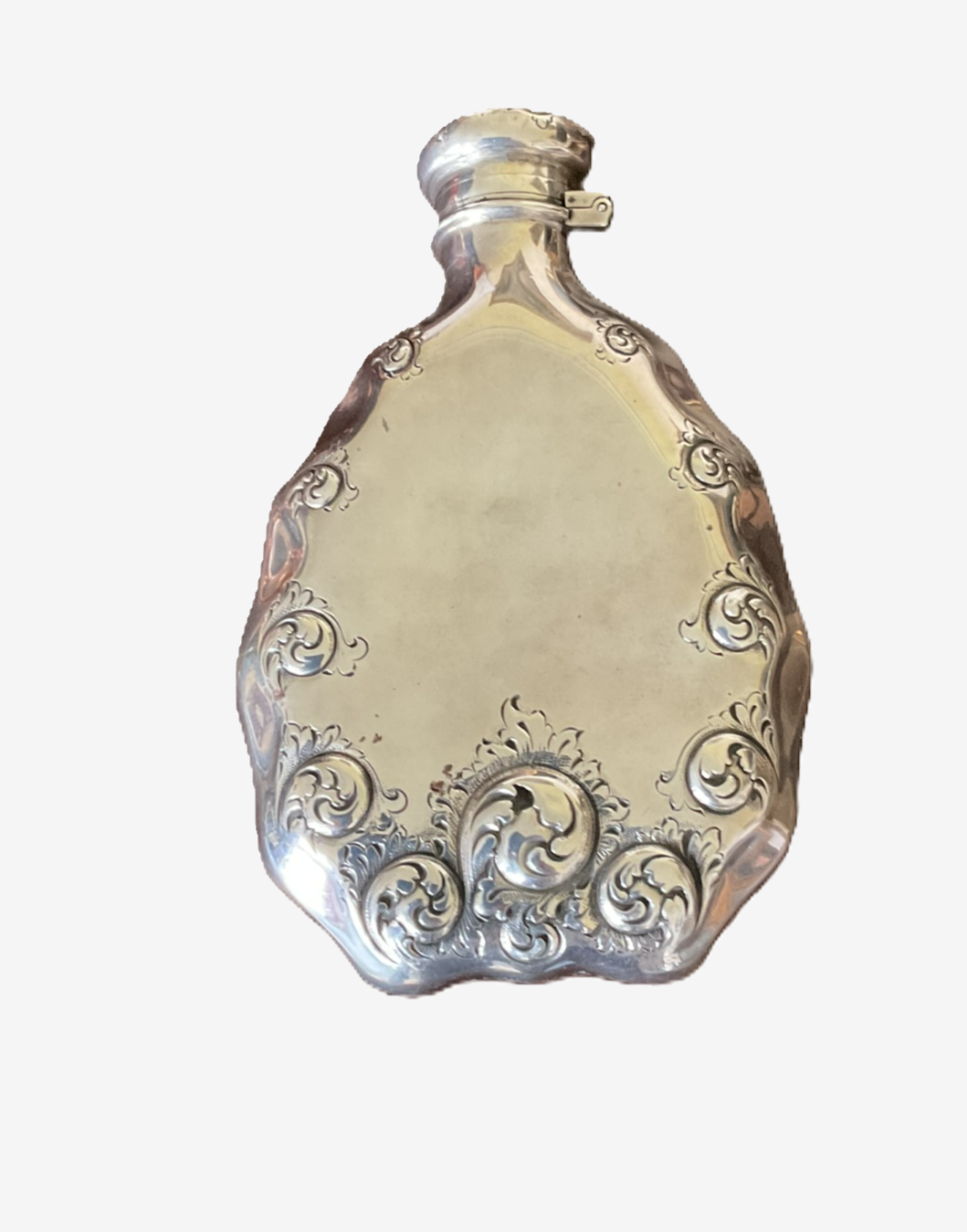 Tiffany & Co. a late 19th century American sterling silver hip flask