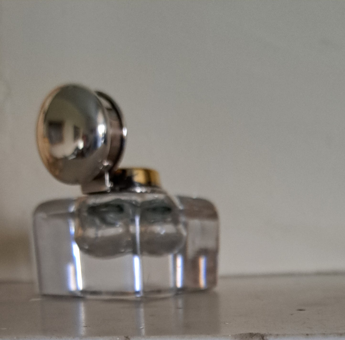 Tiffany & Co glass/silver mounted inkwell c 1905