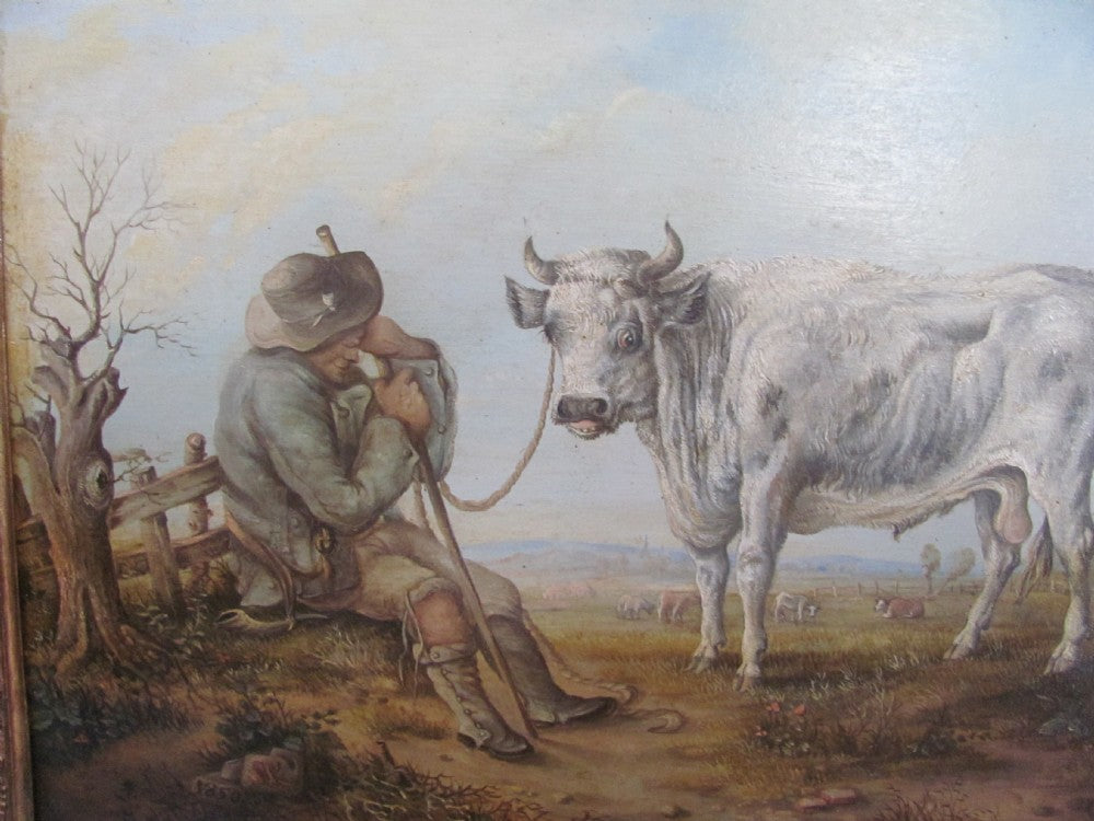 victorian landscape bull farm
