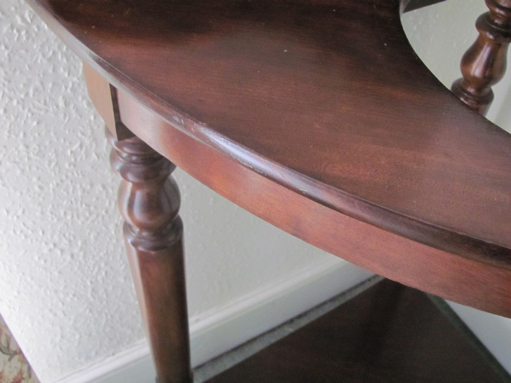 Georgian mahogany corner washstand