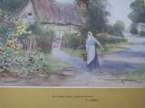 19th century Victorian genre landscape Warwickshire village cottage