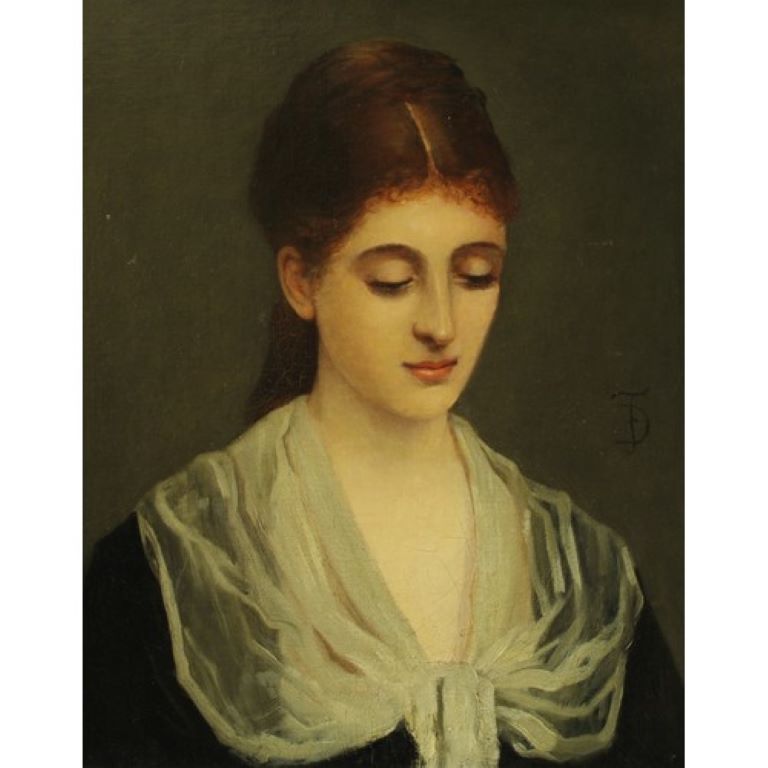 Sir Frank Dicksee (att) 19th century Portrait of a Lady,