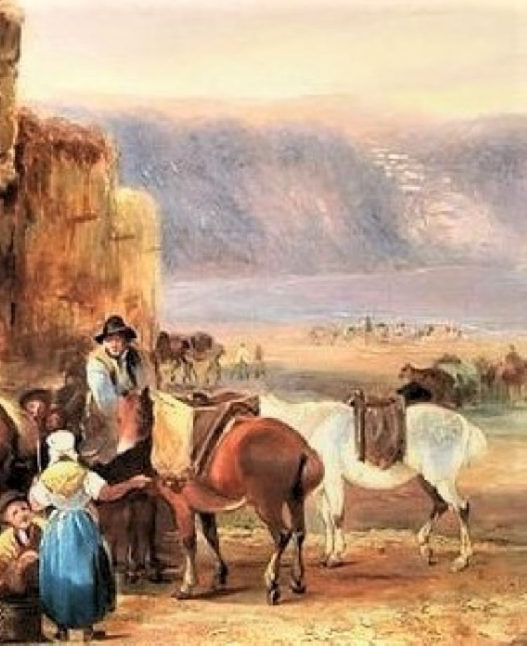 William Shayer Snr (Circle of)19th century oil Devon coastal scene