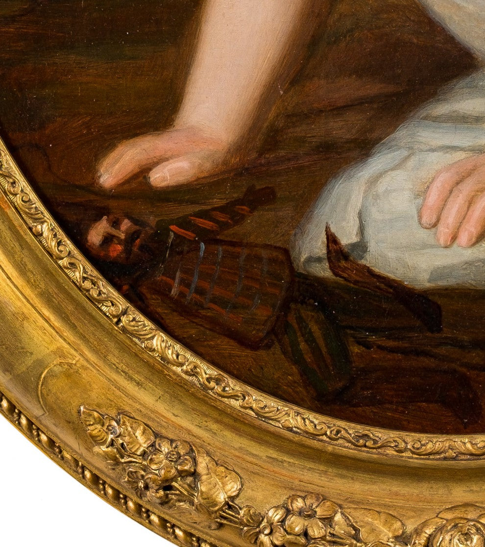 Henry Tanworth Wells (att)19th century portrait, child at play