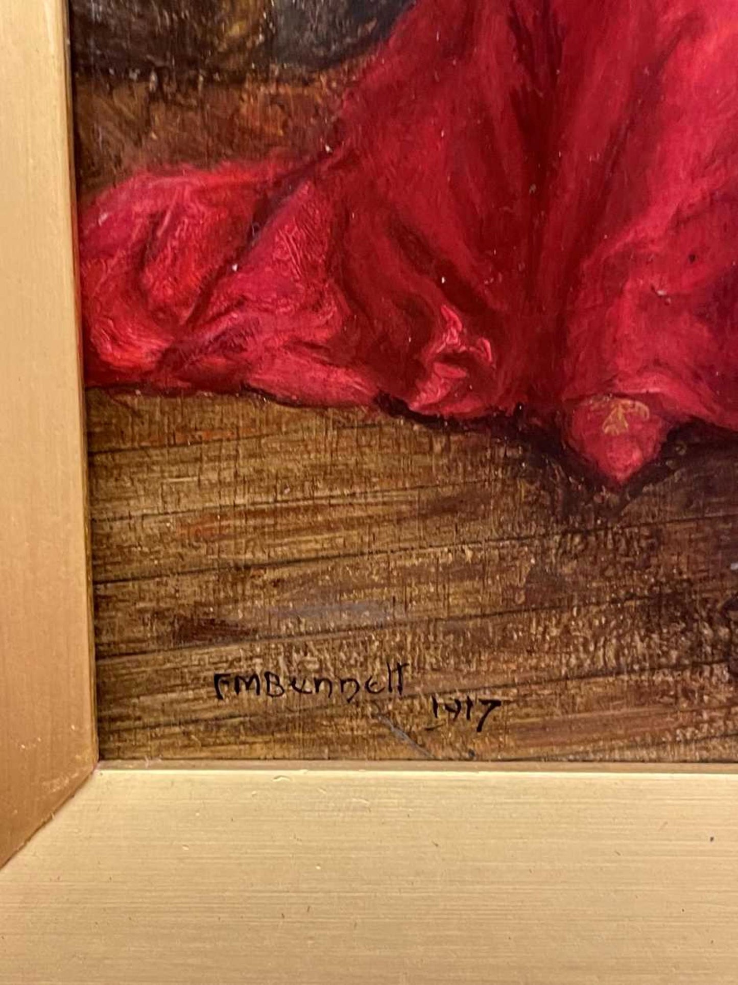Frank Moss Bennett  Cardinal at table oil painting