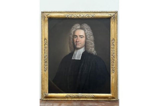 18th century portrait painting of a clergyman Pieter Van Bleeck (follower)