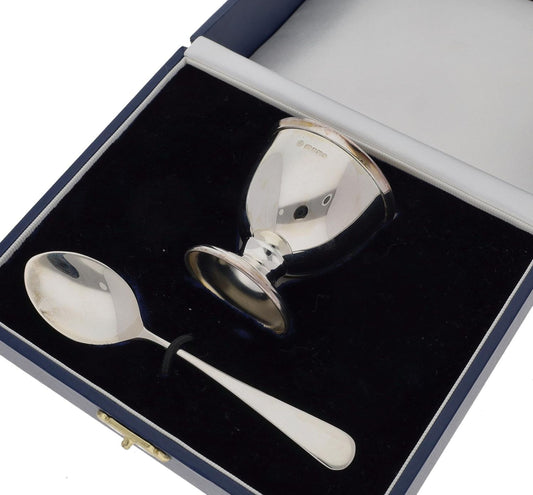 Francis Howard Ltd. silver egg cup and spoon