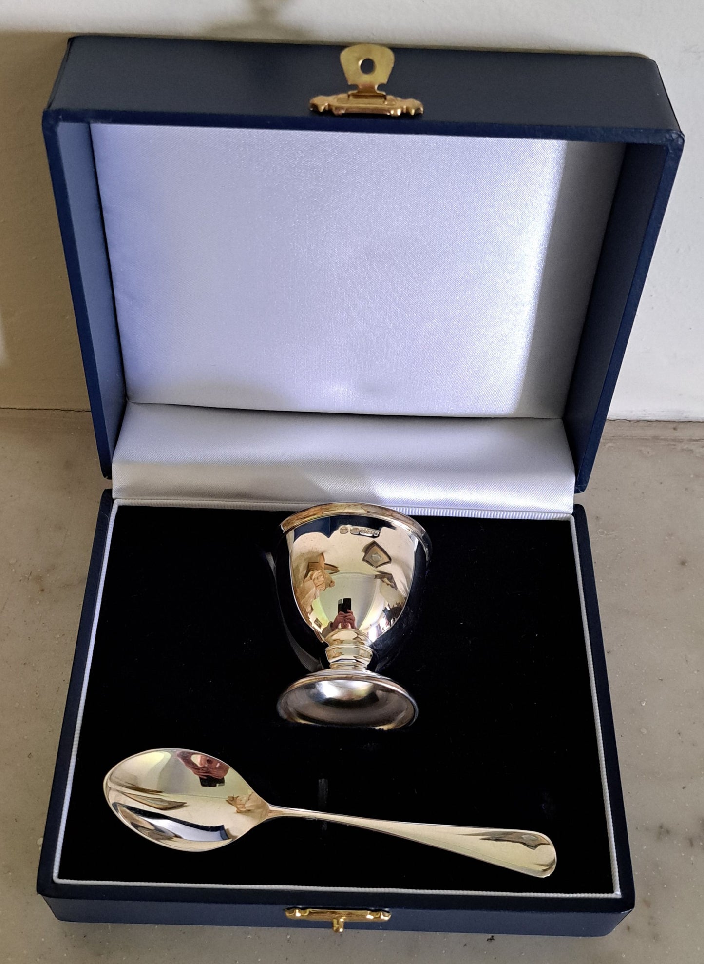 Francis Howard Ltd. silver egg cup and spoon