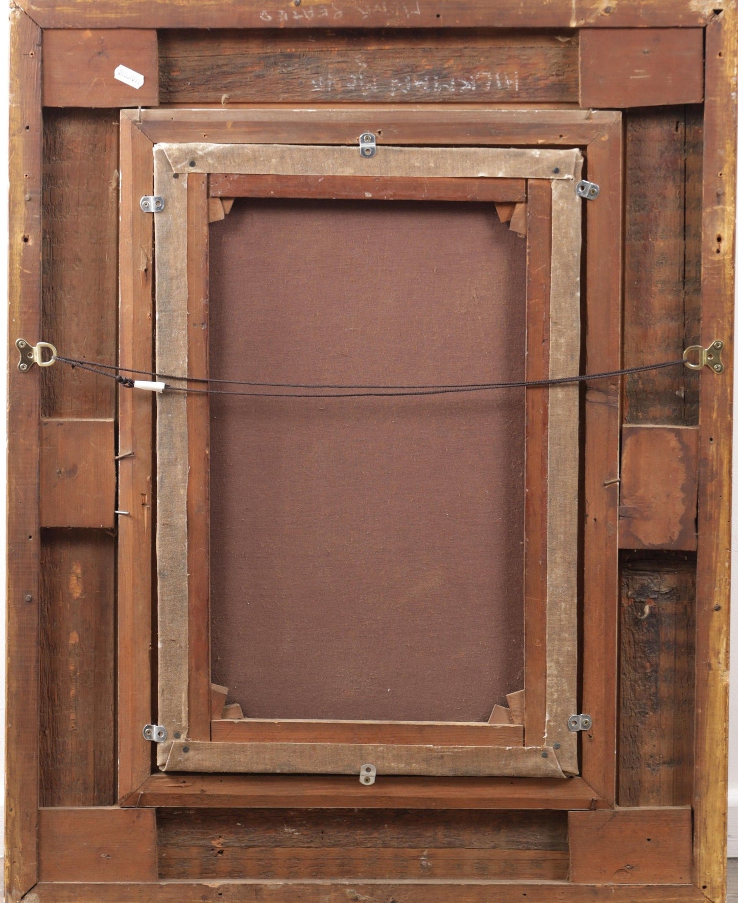 19th century oil painting monk fishing by Frank Hyde