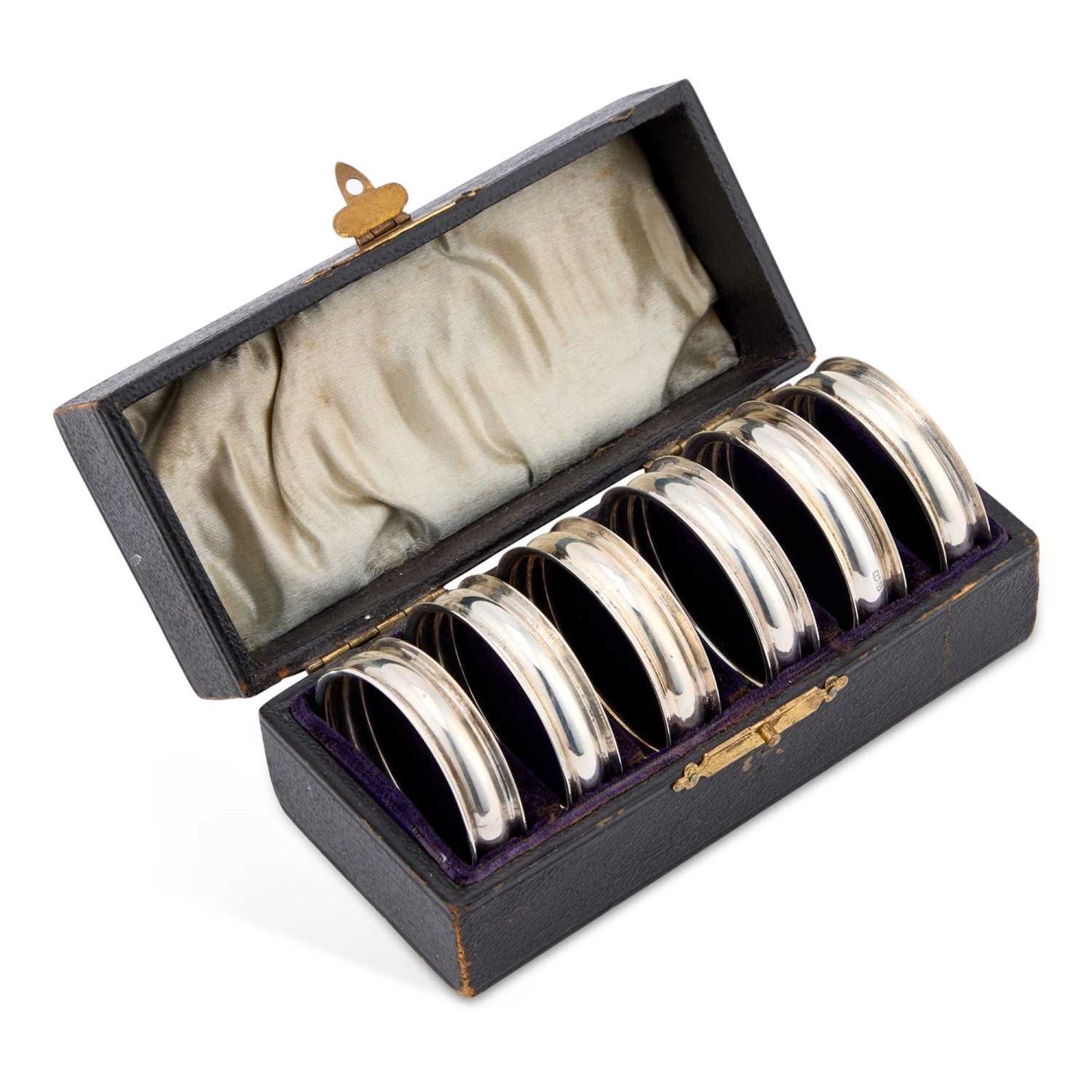 Set Of Six Victorian Chester Silver Napkin rings