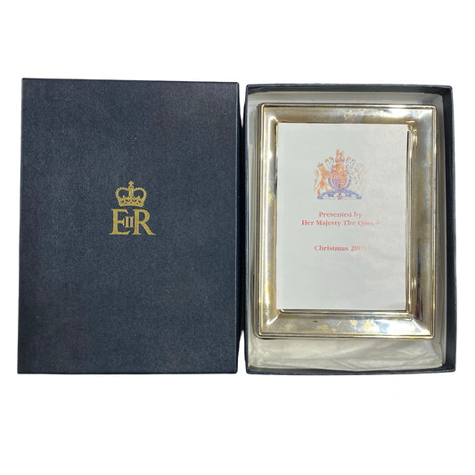 Silver Photo Frame Queen Elizabeth II Household Staff Christmas Present