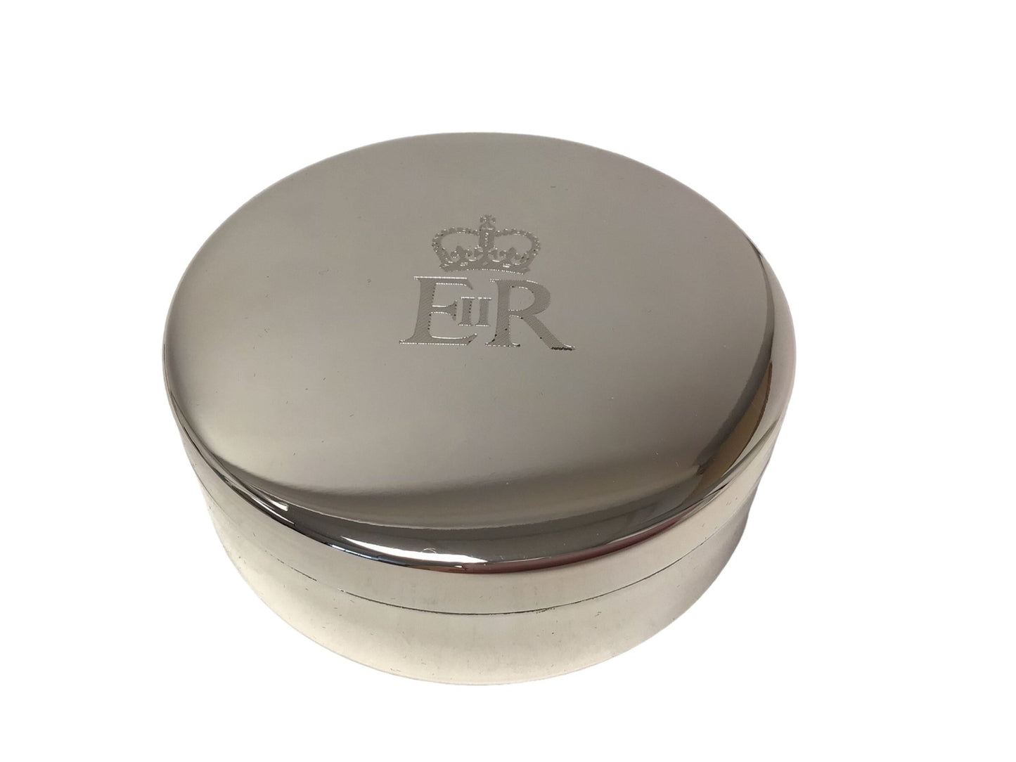 set 4 silver plated coasters Queen Elizabeth II Royal Household 2008 Christmas present,