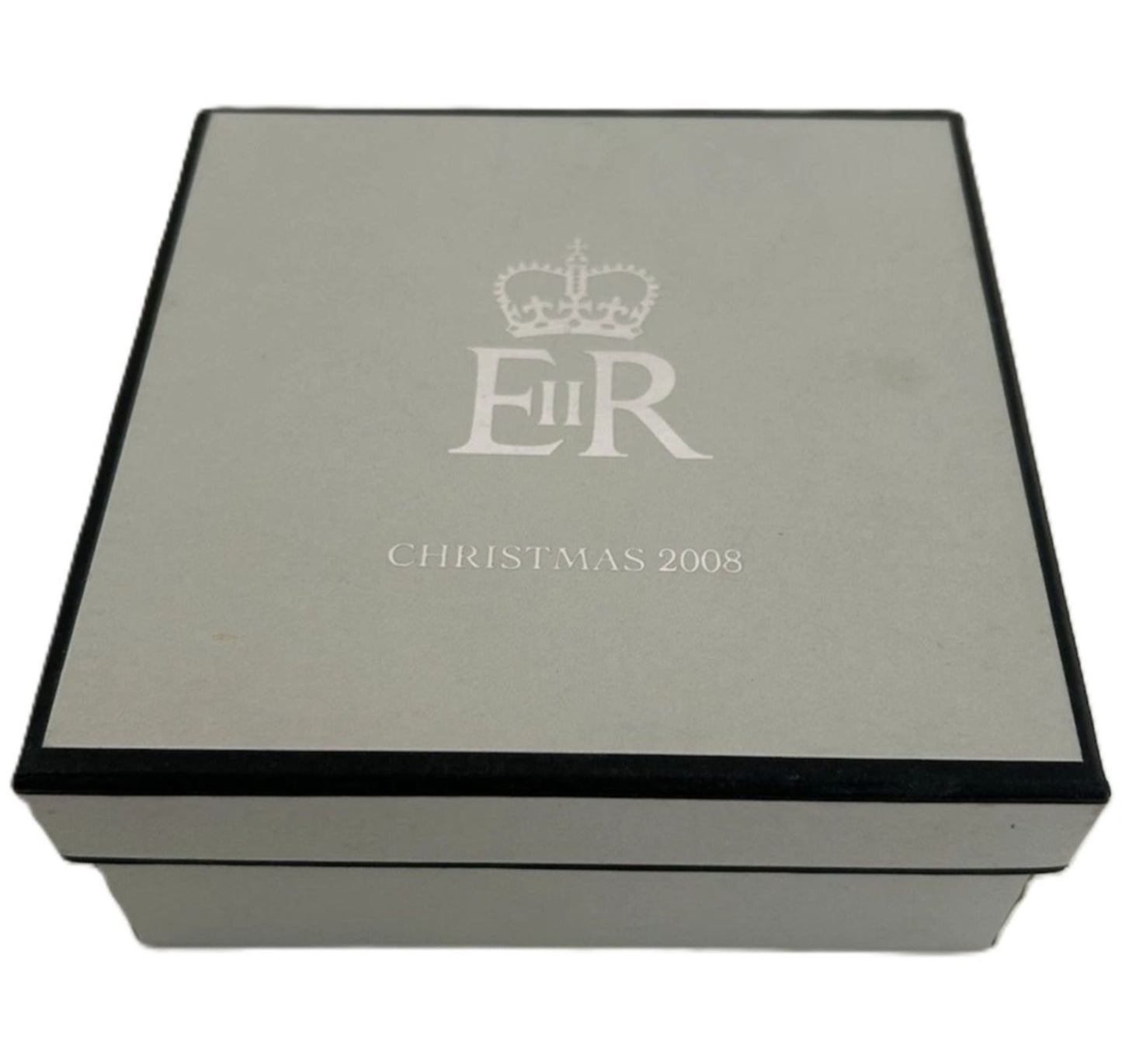 set 4 silver plated coasters Queen Elizabeth II Royal Household 2008 Christmas present,