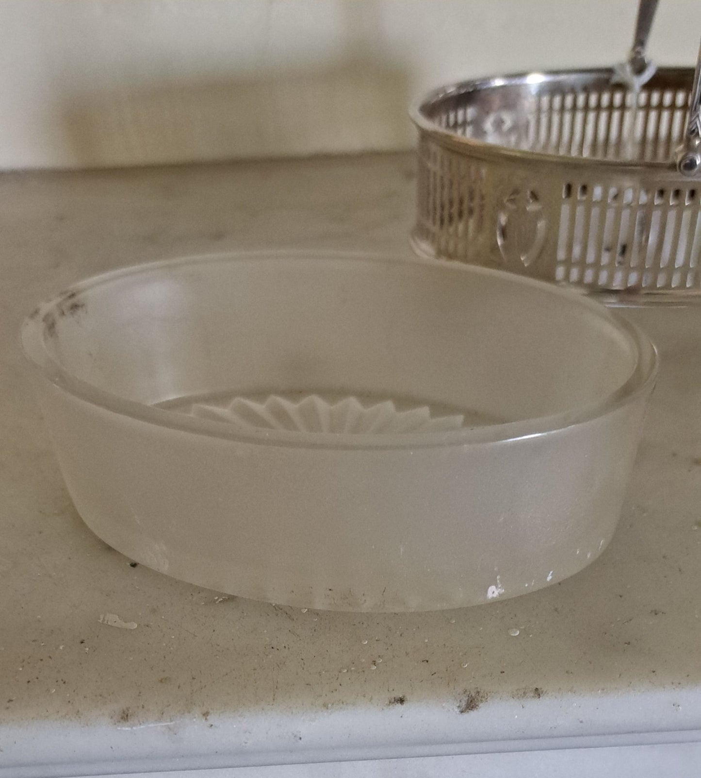 silver swing handled oval basket,1935