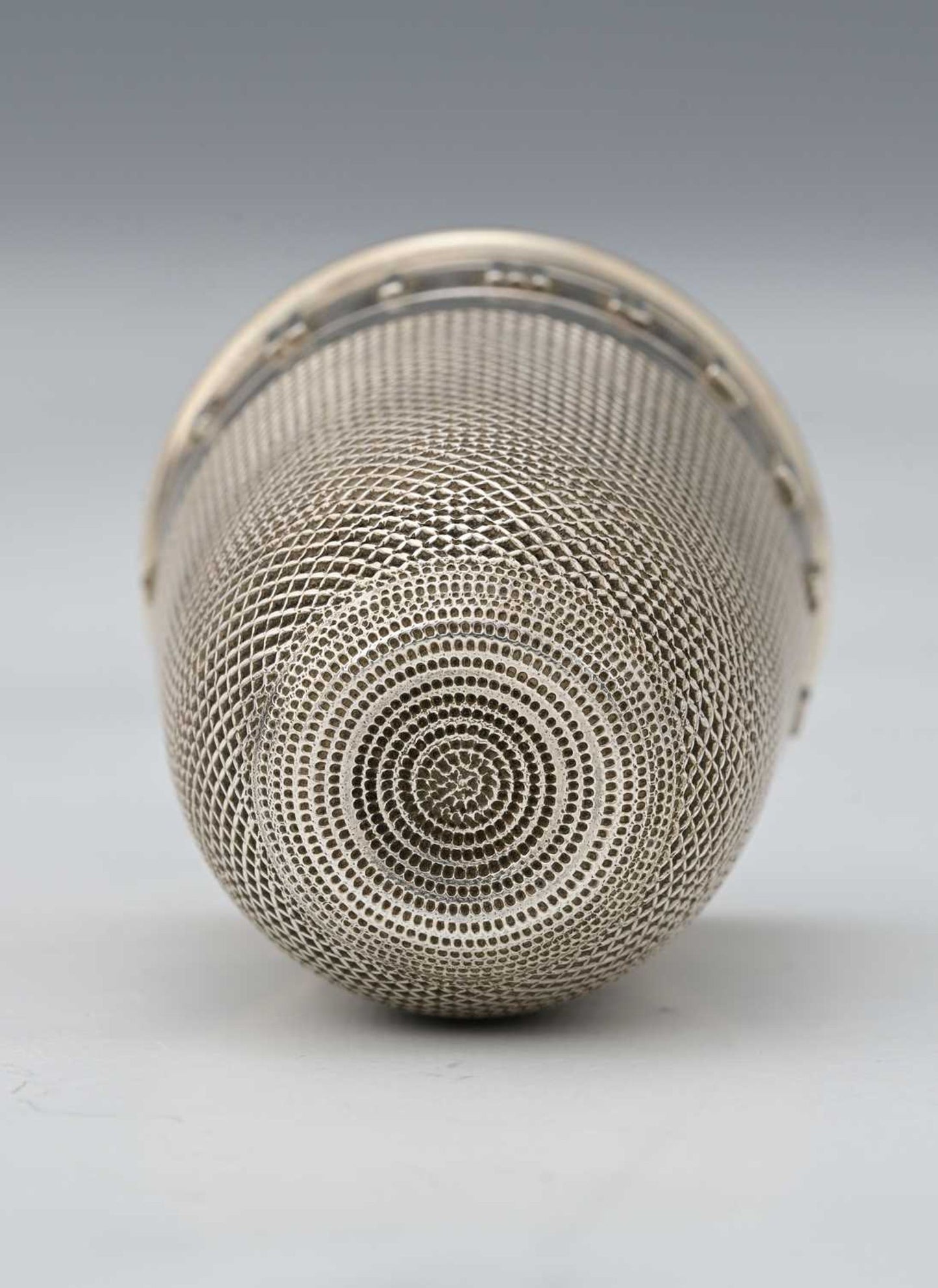 Victorian novelty silver tumbler in the form of a thimble  "just a thimbleful"