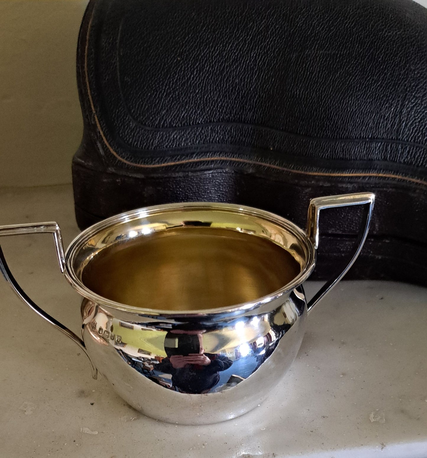 Victorian silver strawberry set, silver sugar bowl, sugar tongs, cream jug