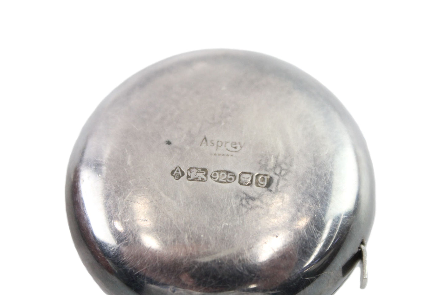 Asprey Silver Pocket Tape Measure with leather Case