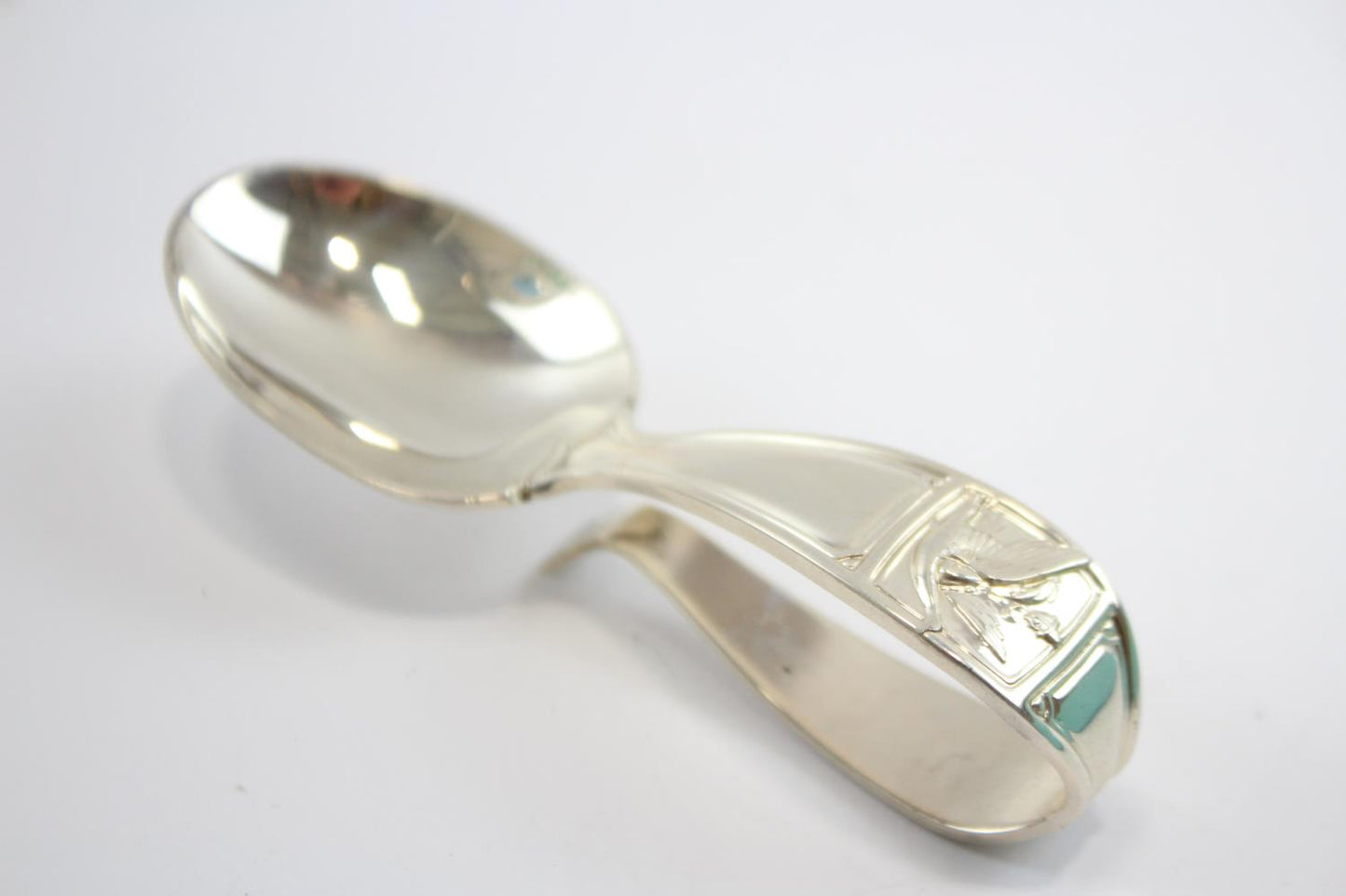 tiffany silver  baby spoon cutlery mother hubbard