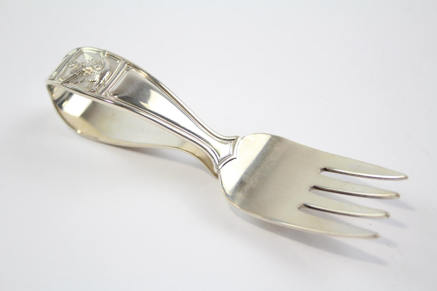 tiffany silver  baby fork cutlery mother hubbard