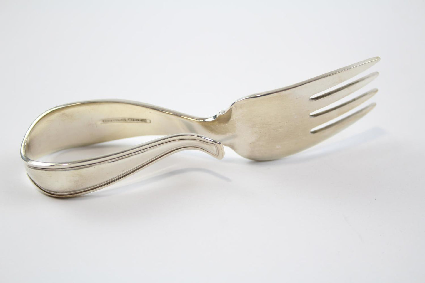 tiffany silver  baby fork cutlery mother hubbard