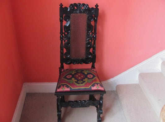 17th century style hall chair countryhousefineart