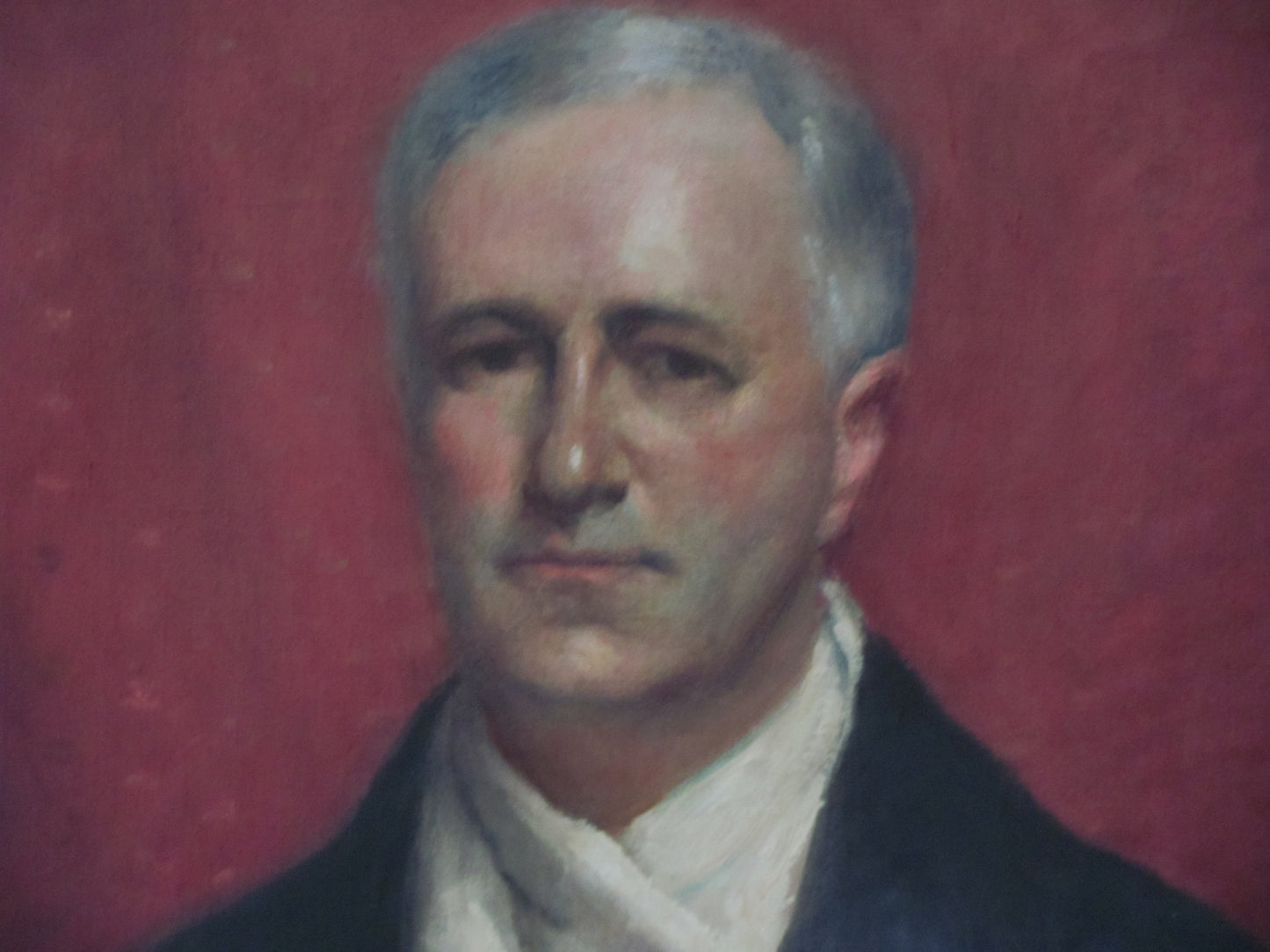 Portrait of violinist holding a violin by Neville Stephen Lytton