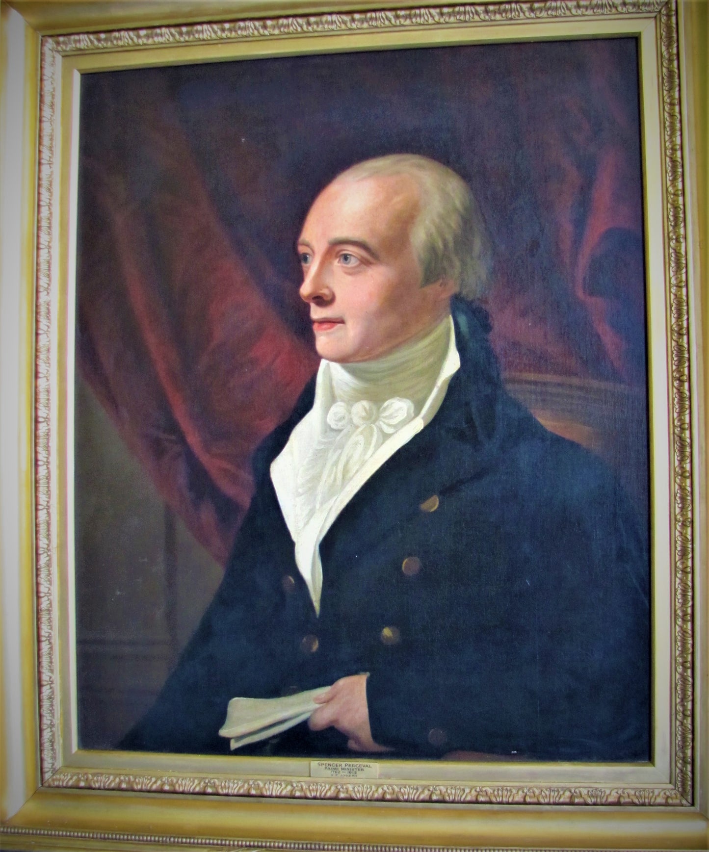 George Francis Joseph (att)19th century Portrait of Prime Minister Spencer Perceval
