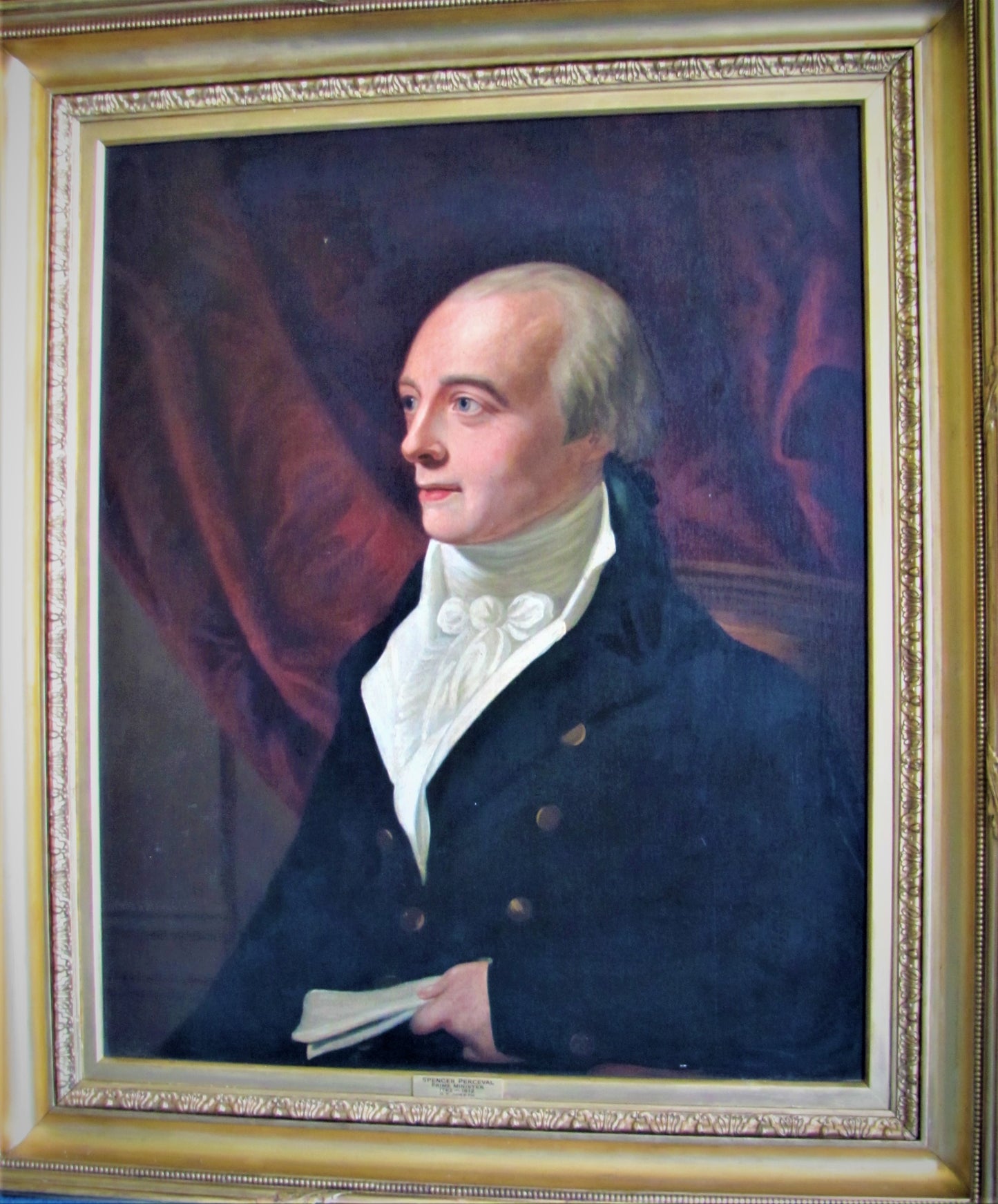 George Francis Joseph (att)19th century Portrait of Prime Minister Spencer Perceval