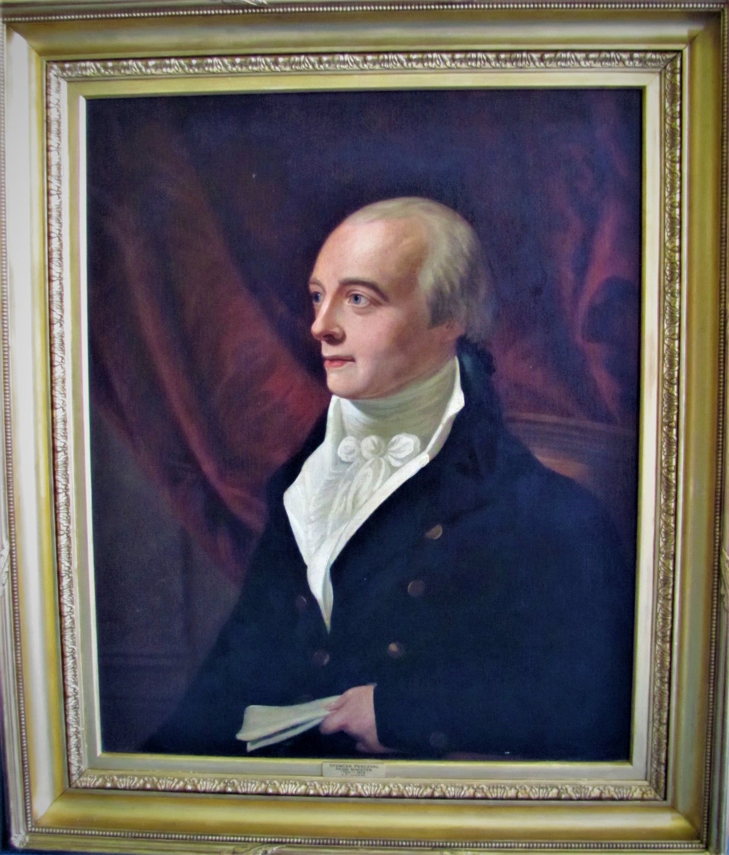 George Francis Joseph (att)19th century Portrait of Prime Minister Spencer Perceval