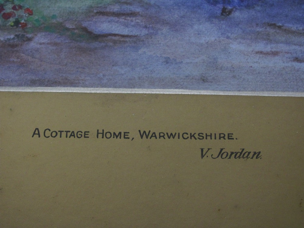 19th century Victorian genre landscape Warwickshire village cottage