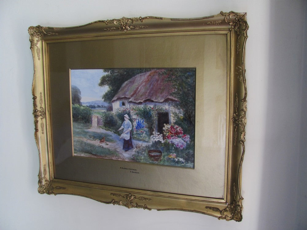 surrey cottage watercolour countryhousefineart