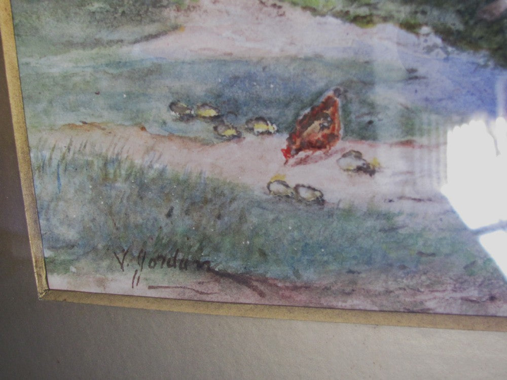 19th century Victorian landscape genre scene Surrey village Cottage