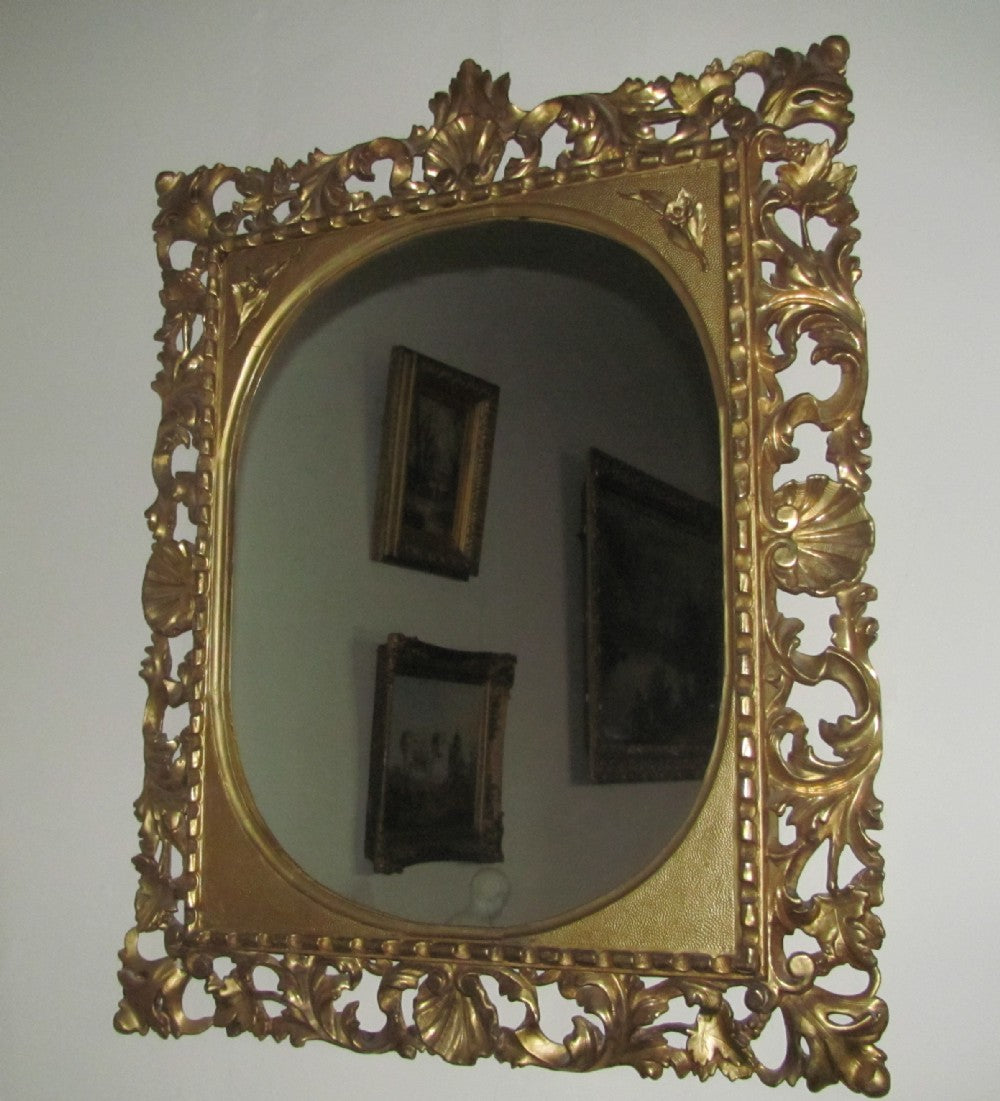 antique 19th century florentine wall mirror