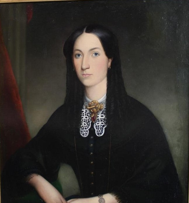 19th Century Portrait of a Young Woman oil on canvas