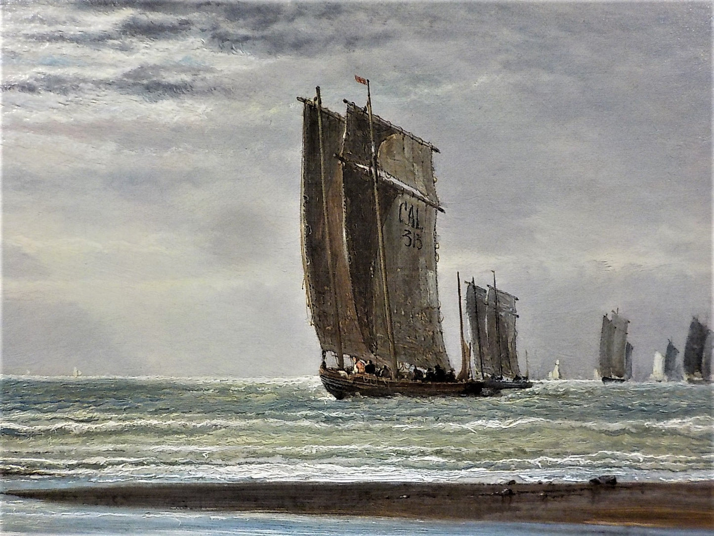 Arthur Joseph Meadows 19th century seascape Off Calais