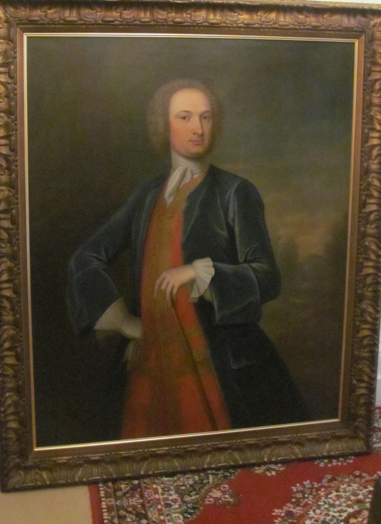 18th century portrait gentleman oil on canvas large
