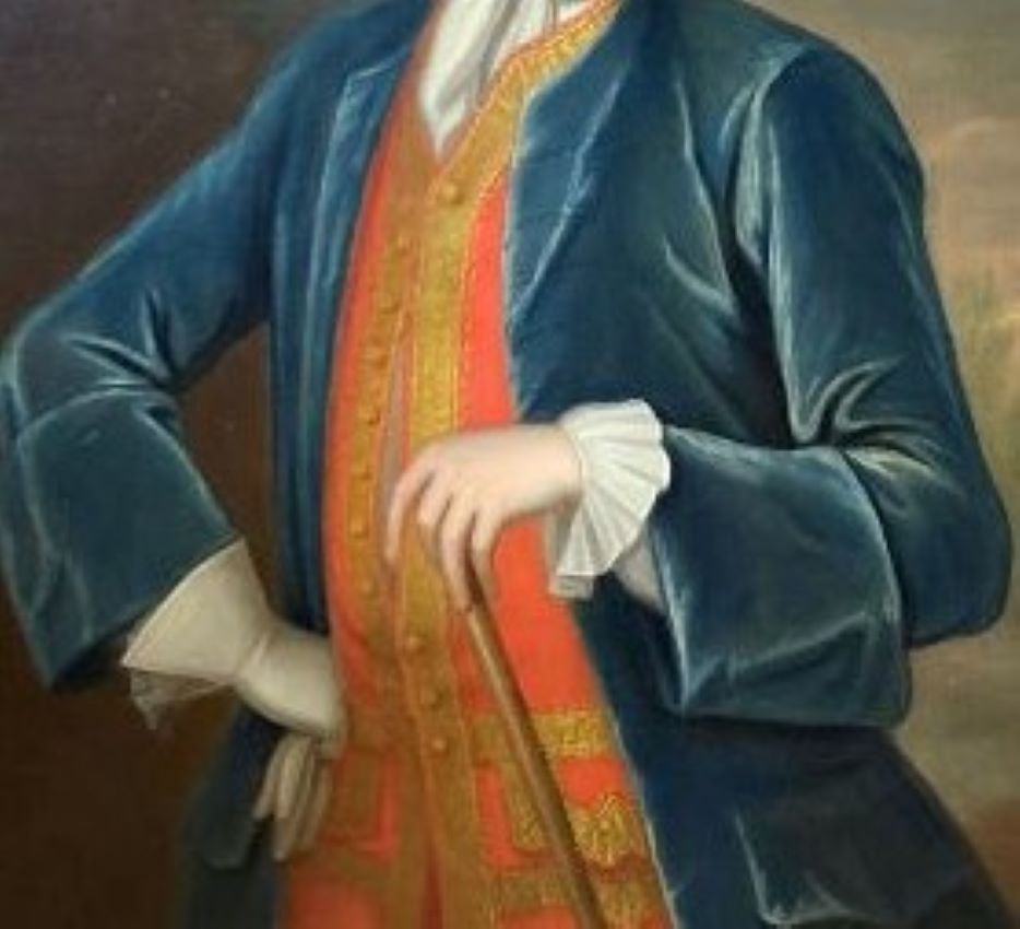 18th century portrait gentleman oil on canvas large